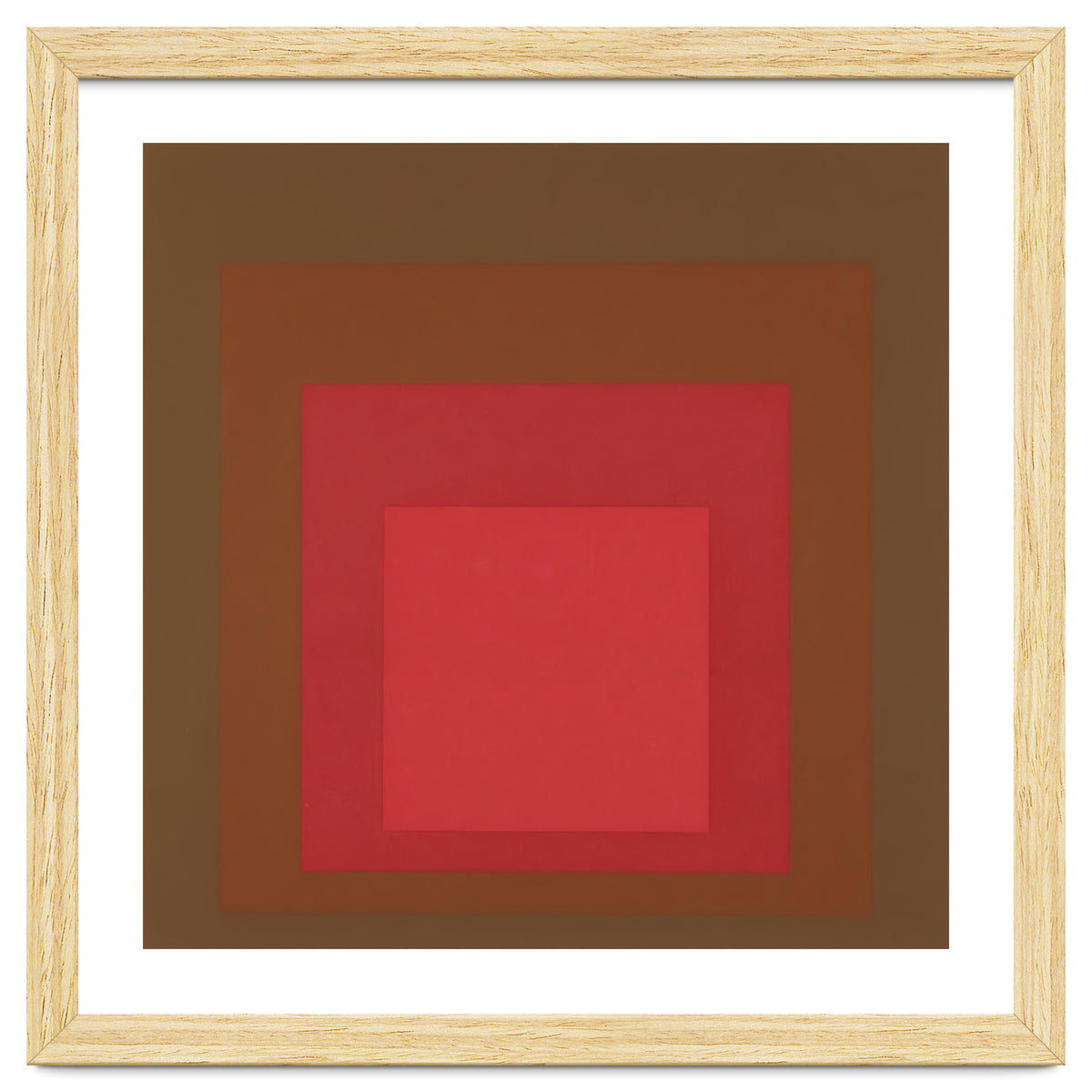 JOSEF ALBERS - HOMAGE TO THE SQUARE, RED, BROWN