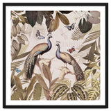 Vintage Sepia Exotic Peacocks Jungle thumbnail