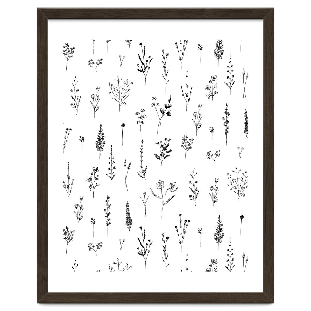 Wildflowers Minimalist Pattern