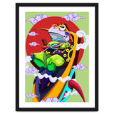 Knight Frog Cartoon Vintage Illustration thumbnail