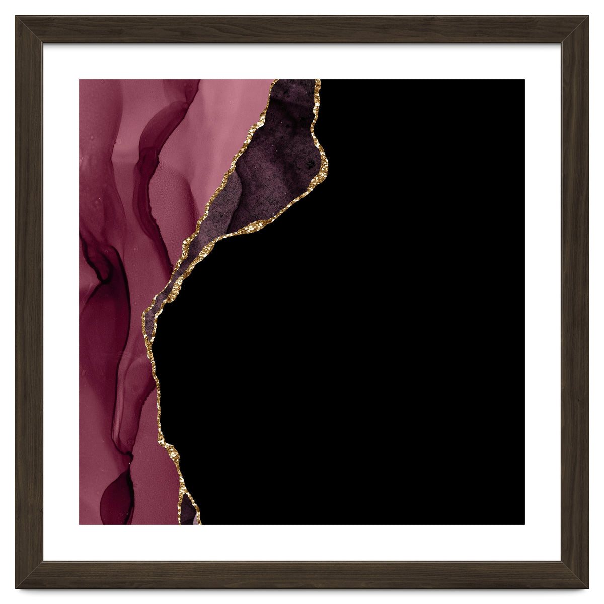 Burgundy & Gold Agate Texture 09