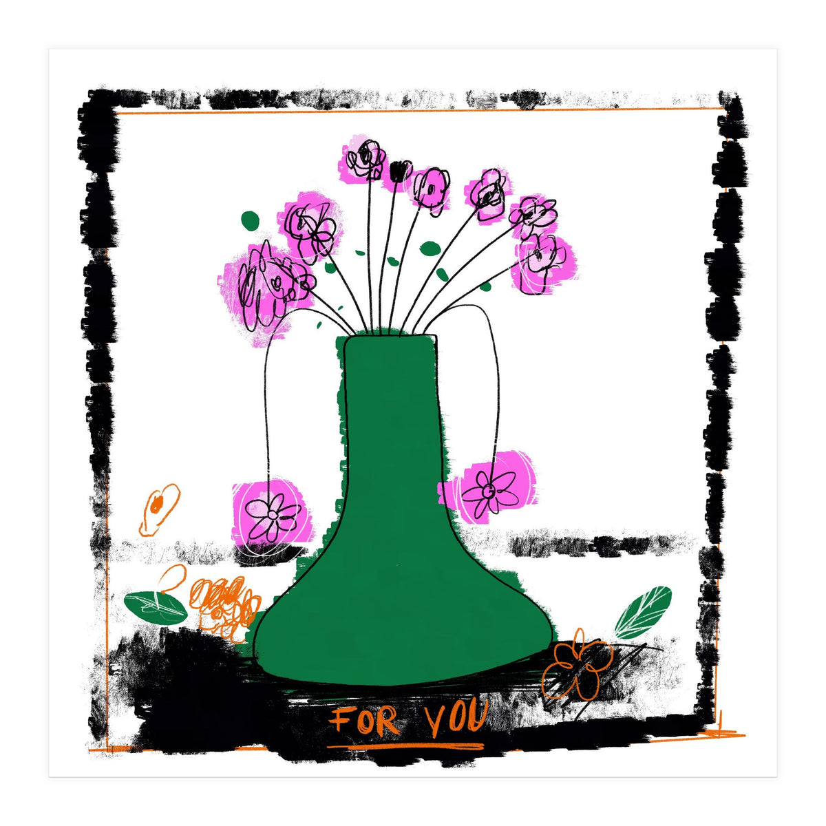 green vase (Print Only)