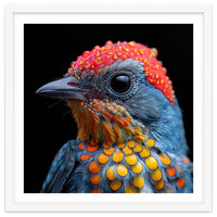 Close Up Of Colorful Bird With Water Droplets