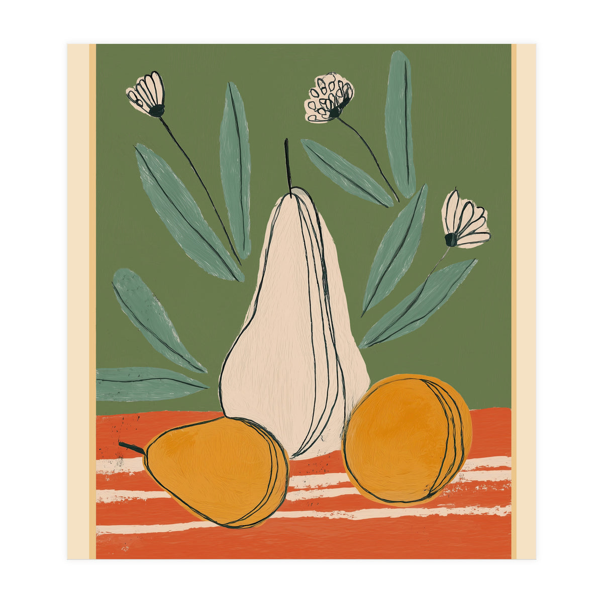 Abstract Pear Still Life (Print Only)