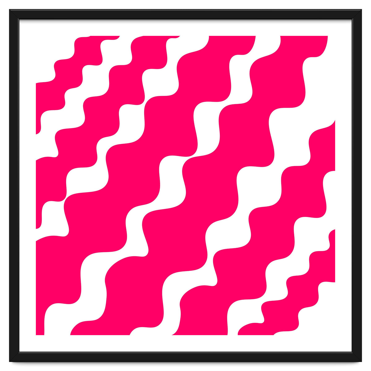 Slanting Pink Wavy Pattern