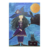 Cassandra, the Little Witch, with Merlin, the cat, and Circe, the Raven (Print Only) thumbnail