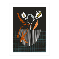 Midcentury plant pot dark (Print Only)