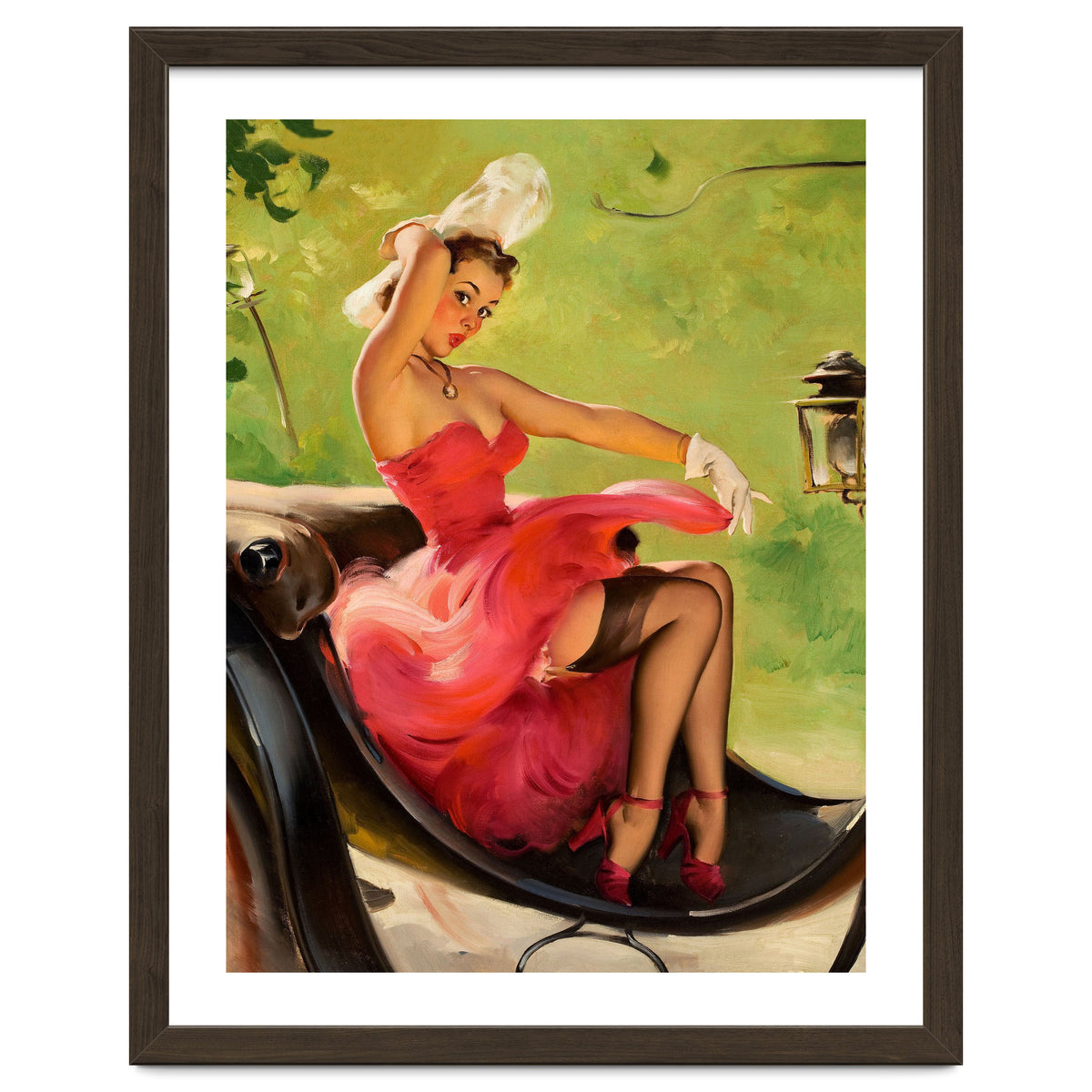 Pinup Girl On A Chariot Fast Ride