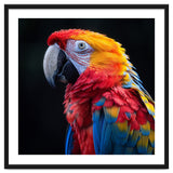 Scarlet Macaw Parrot Vibrant Plumage Close Up thumbnail