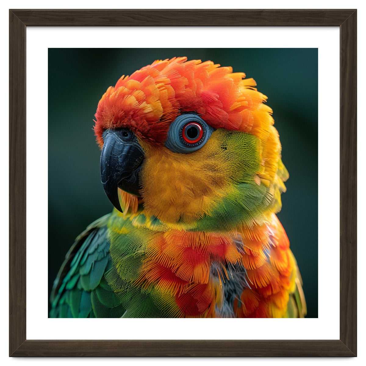 Sun Conure Parrot Close Up Eye