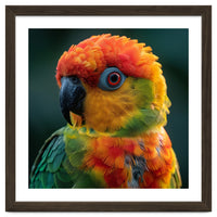 Sun Conure Parrot Close Up Eye
