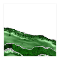 Green & Silver Agate Texture 06 (Print Only)