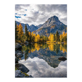 Golden Autumn Reflection: Majestic Mountain Wilderness Landscape (Print Only) thumbnail