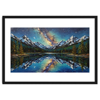 Midnight Mountain Reflection