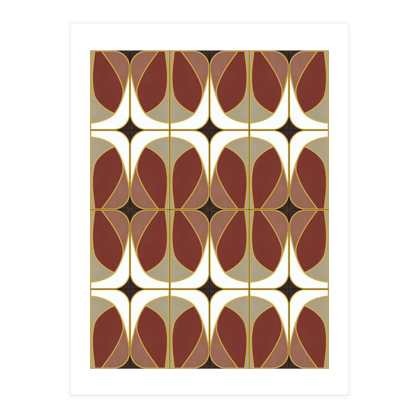 Umber Nouveau Tiles (Print Only)