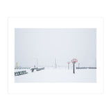 Snow-covered Basketball court and side bench (Print Only) thumbnail