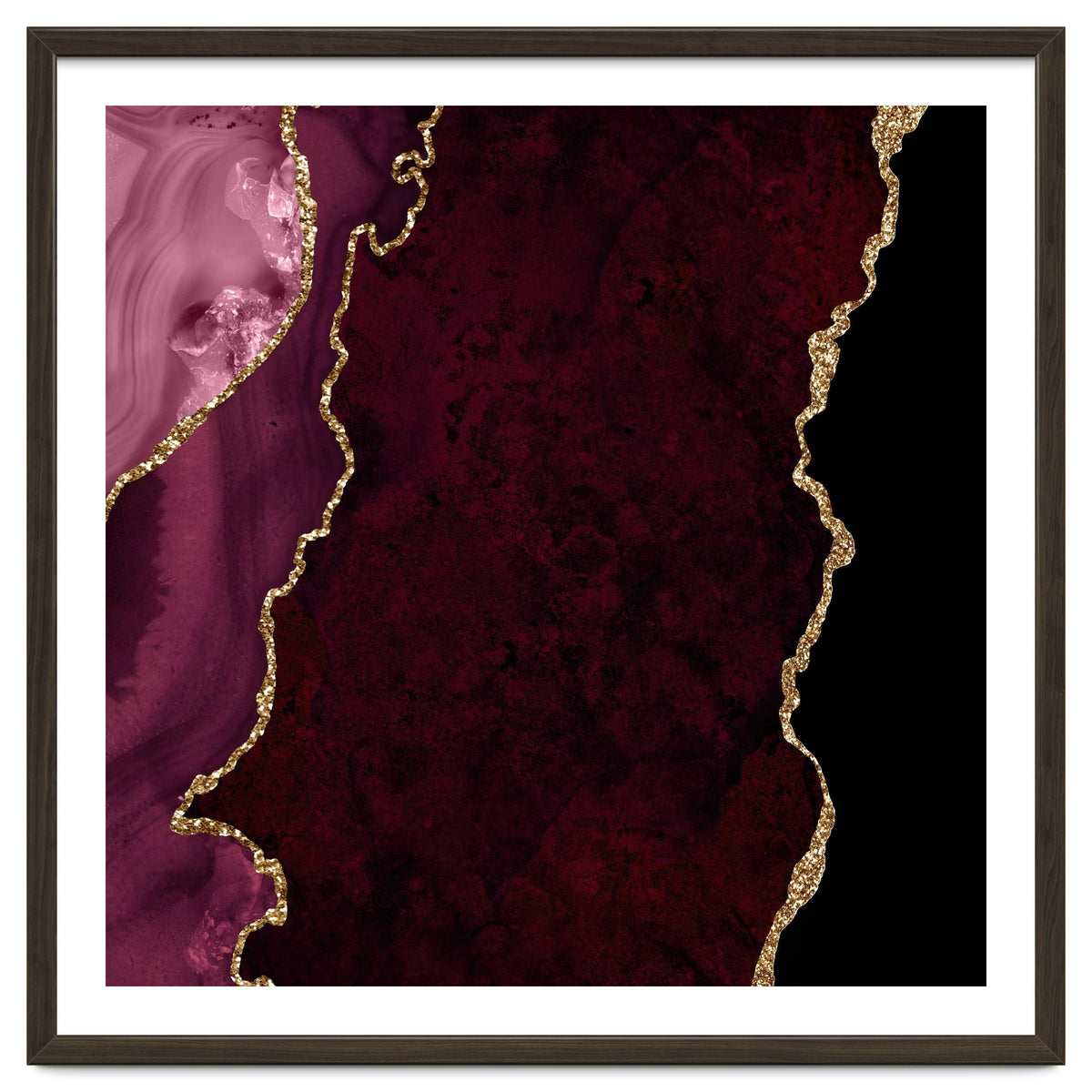 Burgundy & Gold Agate Texture 15