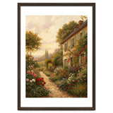 Idyllic Sunlit Cottage Garden Oil Painting thumbnail