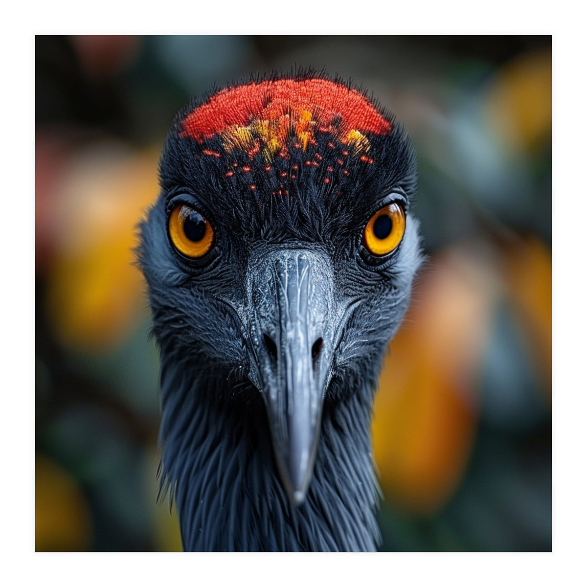Close Up Of A Strikingly Beautiful Bird Face (Print Only)
