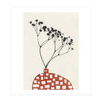 Gypsophila In A Red Vase (Print Only)