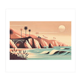 Vintage California, Coastline Poster (Print Only) thumbnail