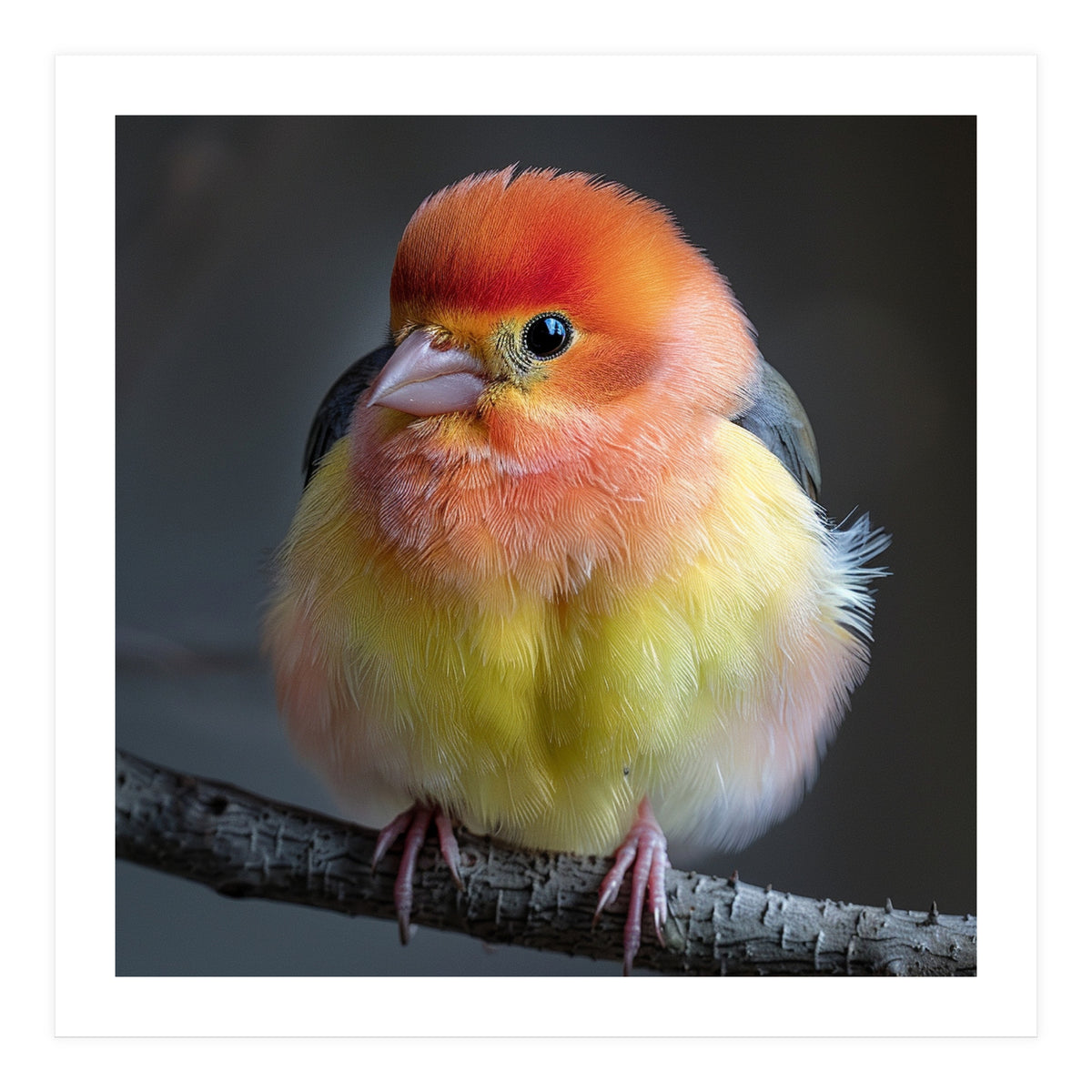 Beautiful Bird With Vibrant Orange And Yellow Plumage (Print Only)