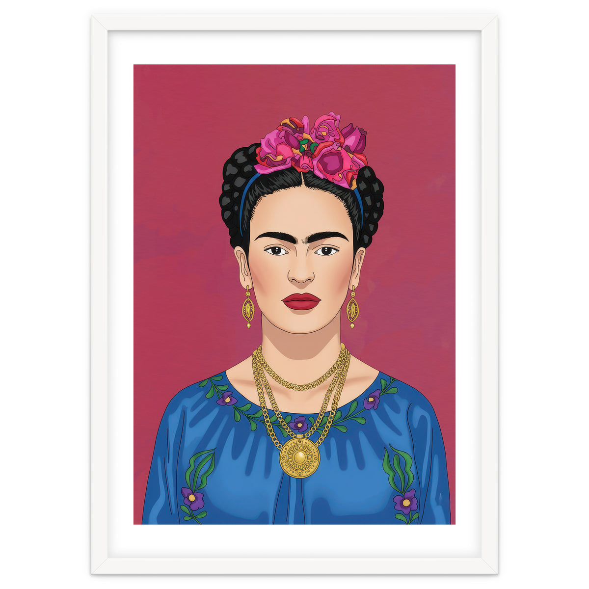 Frida Kahlo Portrait Illustration