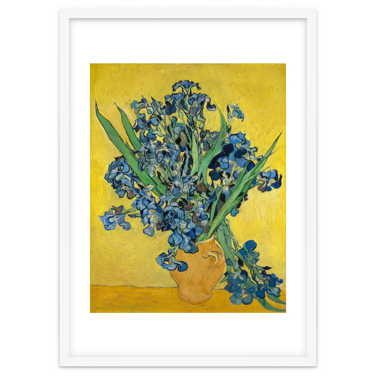 Irises. Date: May 1890, Saint-Rémy-de-Provence. Dimensions: 92.7 cm x 73.9 cm, 111.5 cm x 92.9 cm.