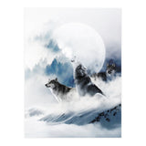 Winter Wolves, Wildlife Wolf Wild Dogs, Snow Full Moon Animals Photography Love Digital (Print Only) thumbnail