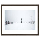 A clock tower in the snow beach thumbnail
