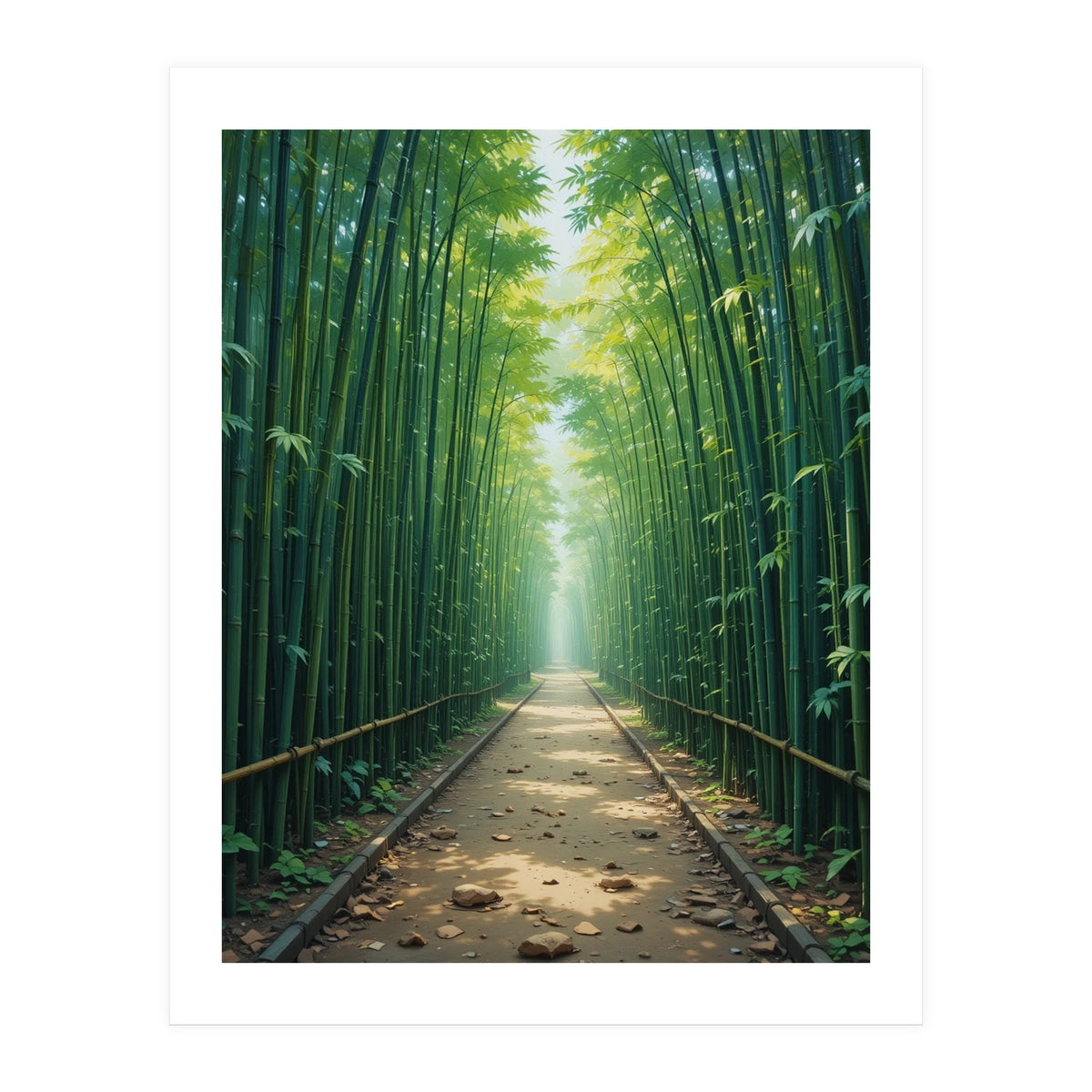 The Emerald Path: A Sun-Drenched Journey (Print Only)
