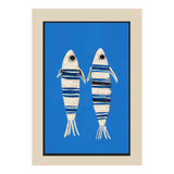 Minimal Fish On Blue (Print Only) thumbnail