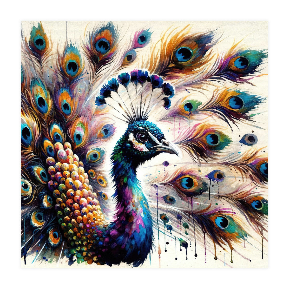 Peacock Feather Splendor (Print Only)