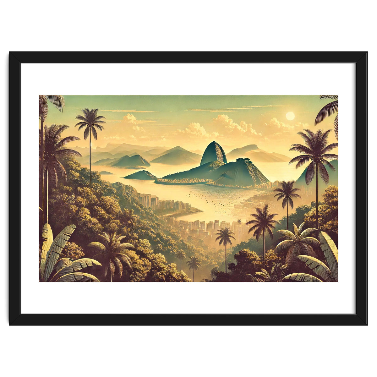 Vintage Brazil, Rio De Janeiro Tropics Poster