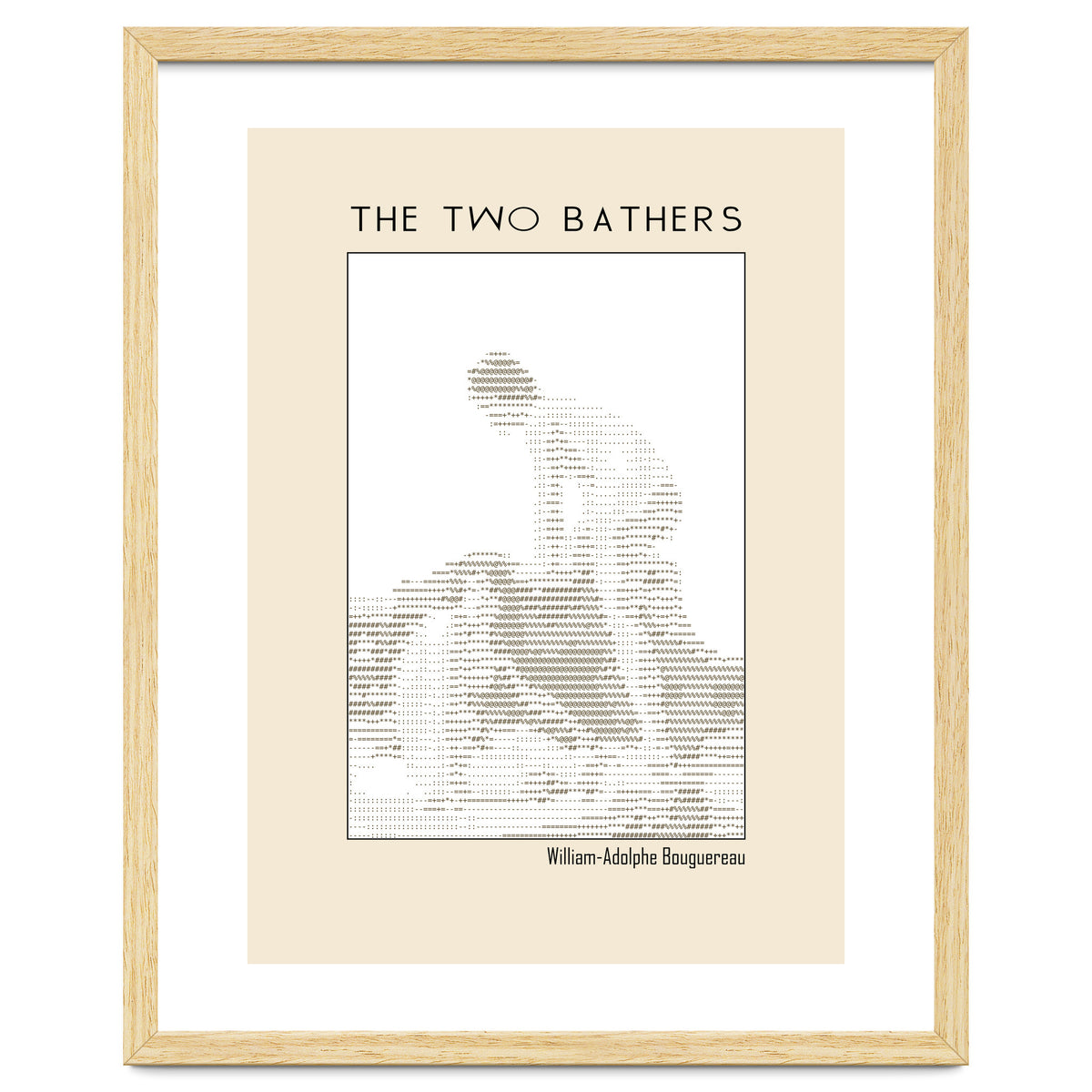 The two bathers (1884) – William-Adolphe Bouguereau (ascii art)