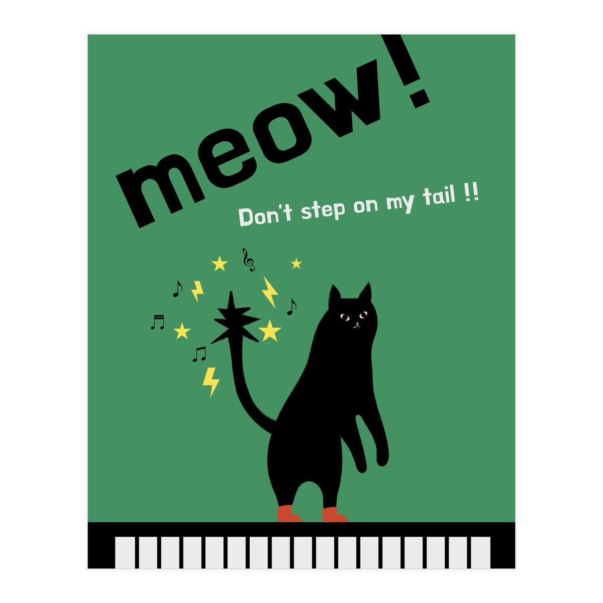meow! - Dancing Cat (Print Only)