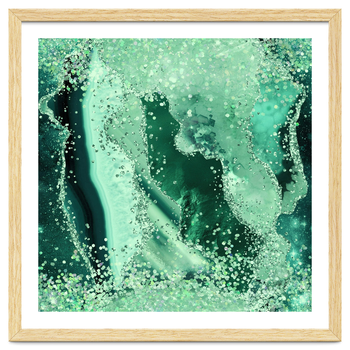 Emerald Glitter Agate Texture 03