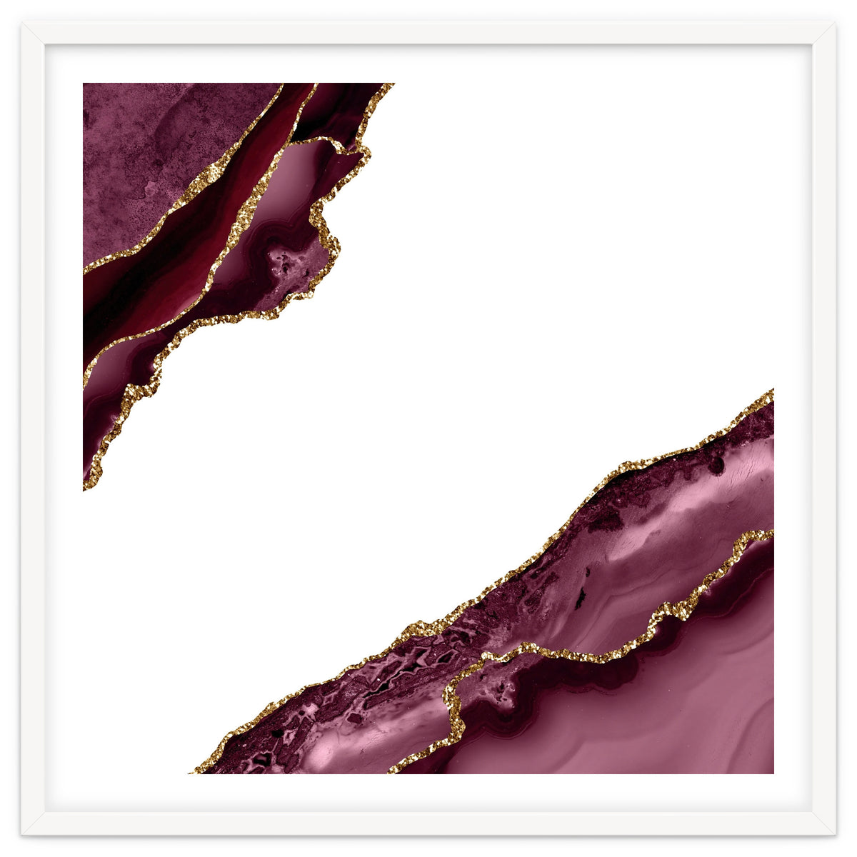 Burgundy & Gold Agate Texture 19