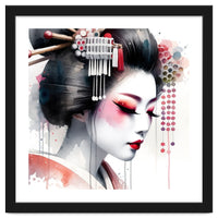 Crimson Kanzashi Modern Geisha