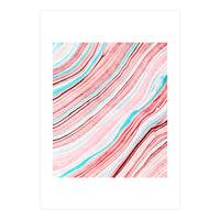 Between the Lines, Pastel Watercolor Abstract Painting, Subtle Neutral Minimal Illustration (Print Only)
