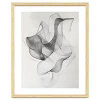 Abstract Black And White Swirling Lines Art