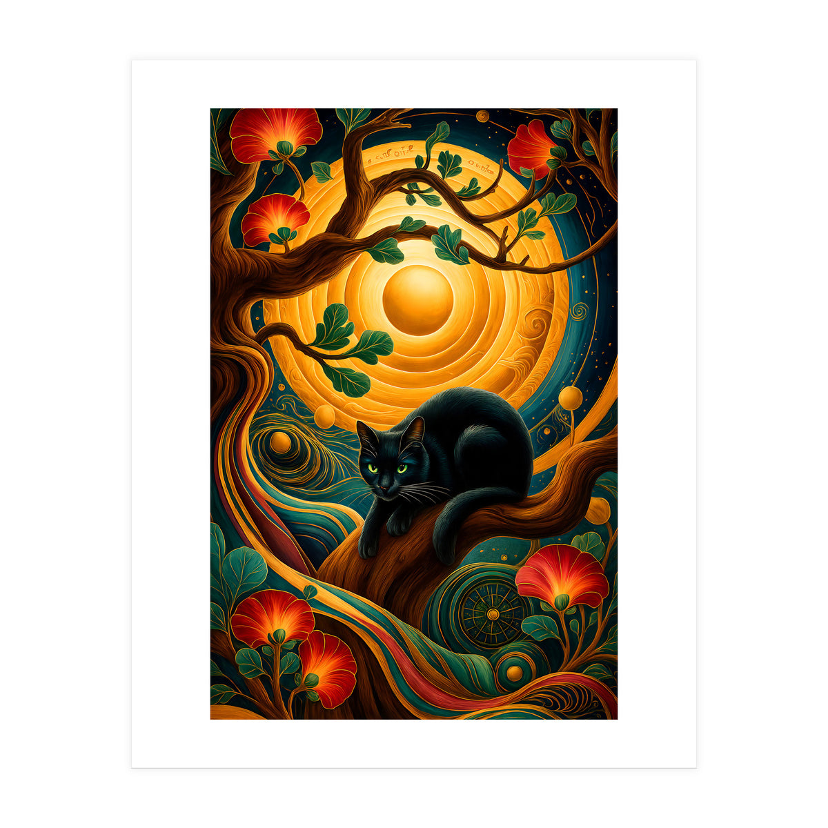 Black Cat Retro Contemporer (Print Only)