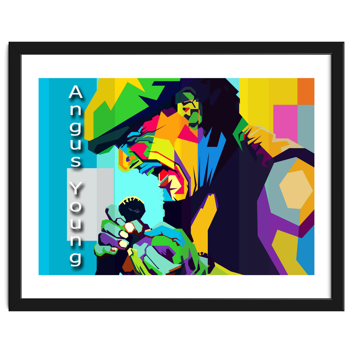 Angus Young Rock Singer Pop Art WPAP