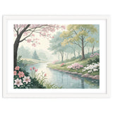 Springtime Blossoms: A Serene Garden Stream thumbnail