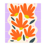 Modern Grid Floral Violet (Print Only) thumbnail