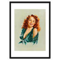 Portrait Of A Redhead Pinup Woman