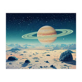 Alien Horizon: Saturn-Inspired Planetary Landscape (Print Only) thumbnail