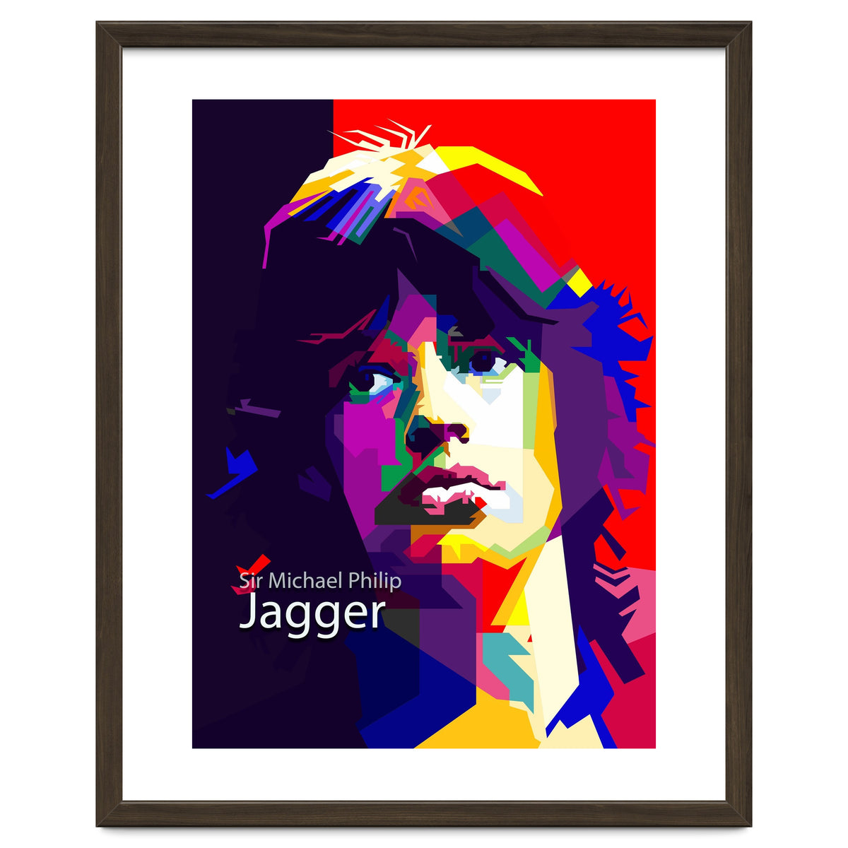 Sir Michael Philip Jagger Pop Art Wpap