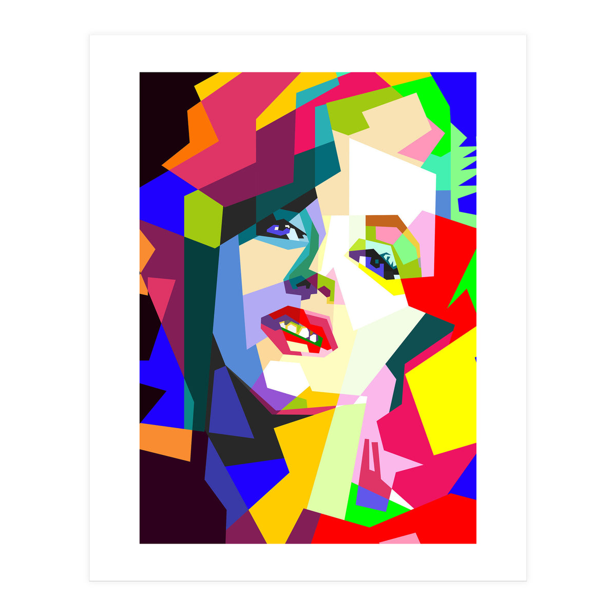 Hollywood Actress Monroe Pop Art WPAP Illustration (Print Only)