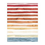 Watercolour Sunset Stripes Orange (Print Only) thumbnail